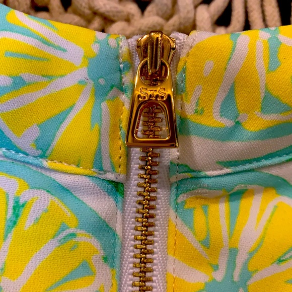 Sail to Sable Womens Size Medium Sleeveless Lemon Shift Dress Zipper - Picture 4 of 7